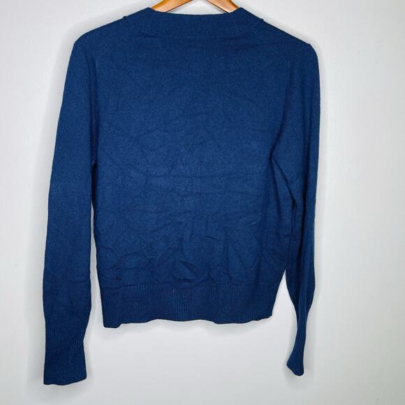 J. Crew Women’s XL navy Blue 100% Cashmere Sweater Cardigan New - Picture 5 of 5